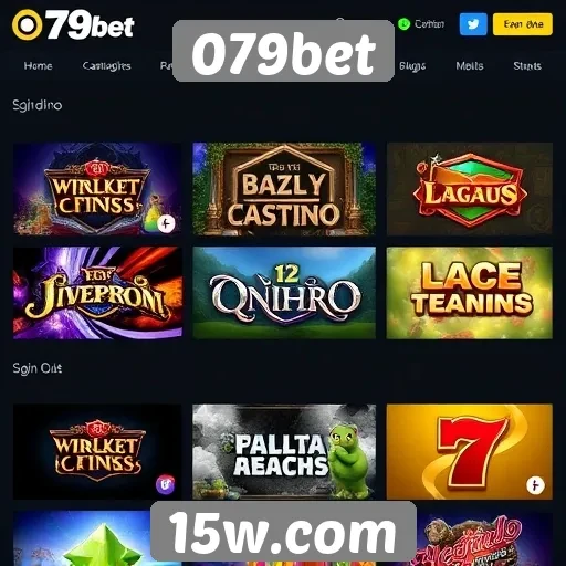 Variedade de jogos disponíveis no 079bet